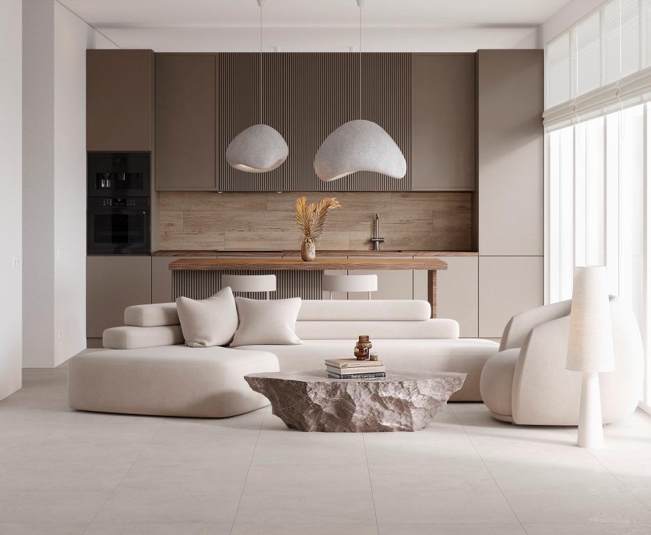 Charon Cream 60x60 Cтрук Карвинг 57956 (4шт/1,44кв.м)