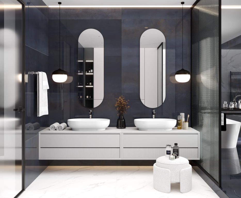 Cast Navy тёмно-синий 60x60 Полированный