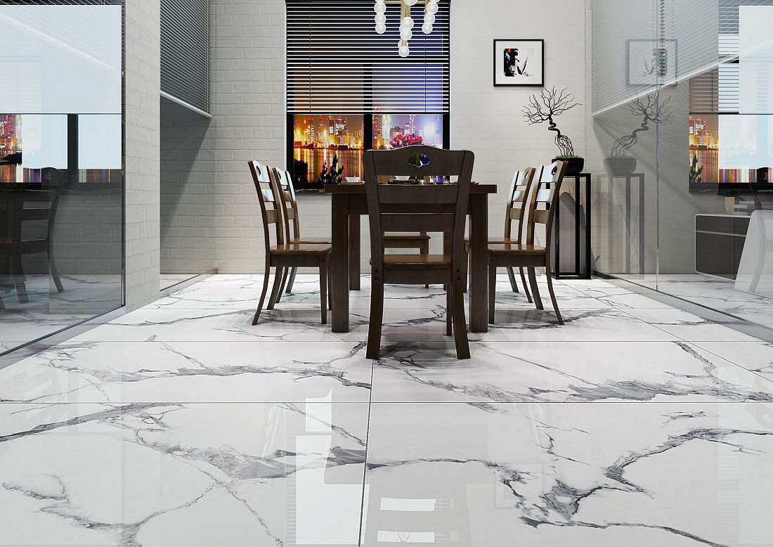 Statuario Crown Керамогранит белый 60x120 сатинированный 48012 (2шт/1,44кв.м)